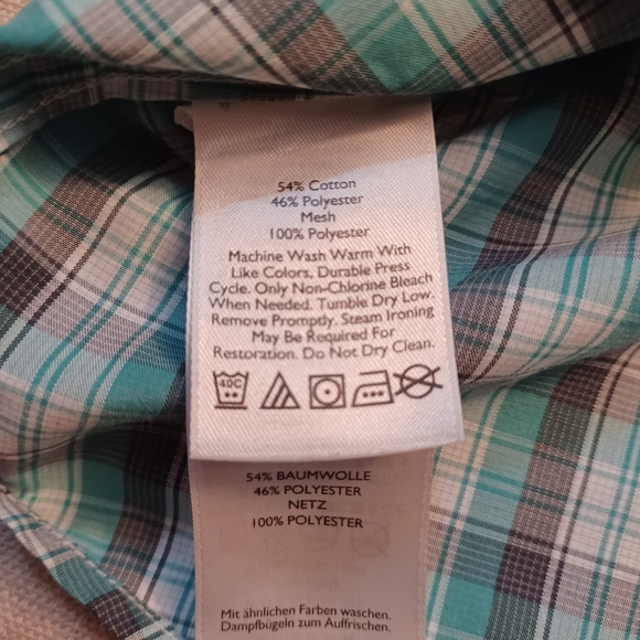 Eddie Bauer Short-Sleeve Plaid Button-Down Shirt Men's Size Medium - Picture 4 of 9